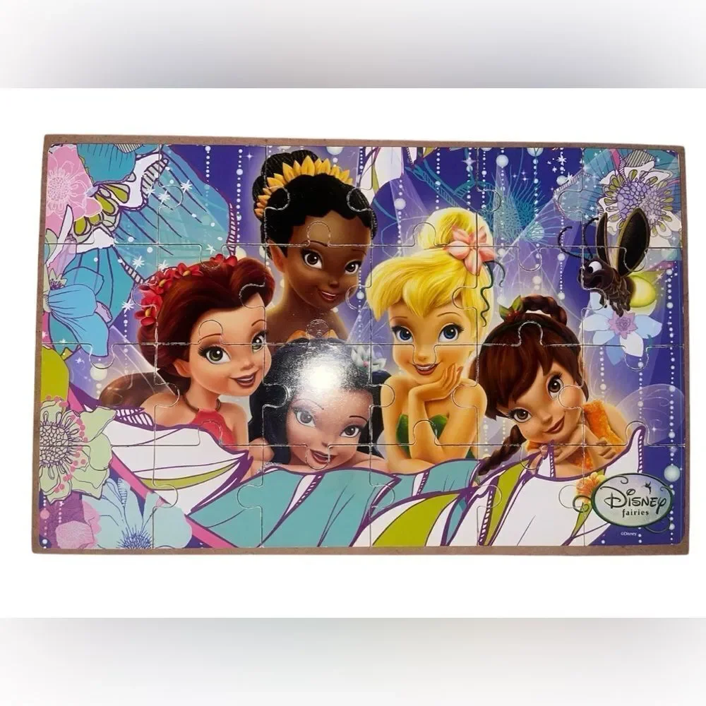 Disney Princess, Fairies and Mickey Mouse Clubhouse Box of 4 Wooden Puzzles